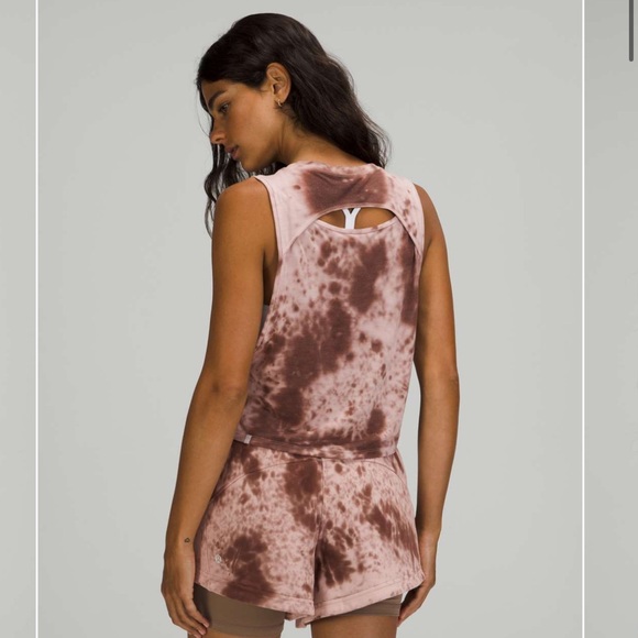 Lululemon Cut Back Crop Tank Top Marble Dye Silky French Press - Picture 10 of 10